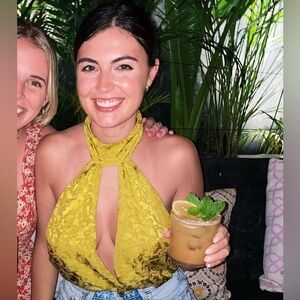 Dark yellow halter bodysuit - worn once